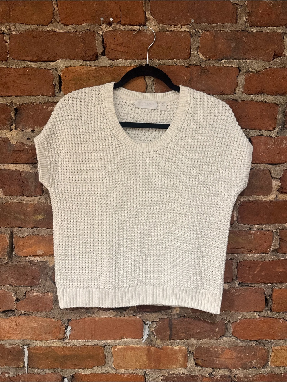 The White Company White Label Women’s Short Sleeve Sweater (92% Cotton 8% Wool)
